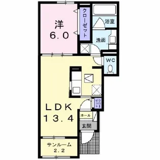 メゾン・ハウオリ【1階】の間取り