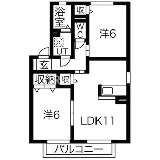 サンライフ旭【2階】の間取り