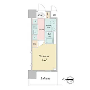 LIVE CASA堀田【12階】の間取り