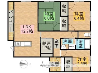 クレール【1階】の間取り