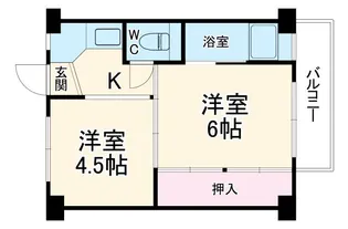 ビレッジハウス小中台4号棟【3階】の間取り