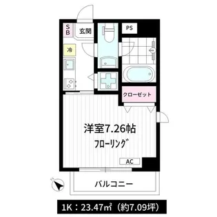 ウッディグレイス目黒洗足【6階】の間取り