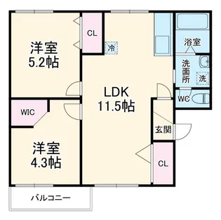 マンハイム城南【1階】の間取り