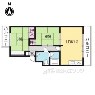 山端マンション【3階】の間取り