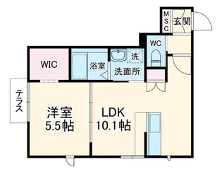 フロレゾン【1階】の間取り