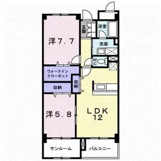 シャトー グラース【3階】の間取り