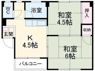 コーポ三本木【3階】の間取り