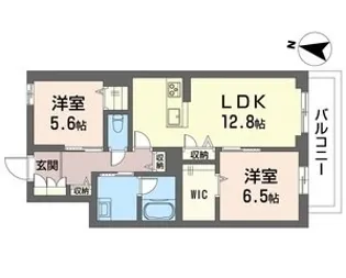 エスフォート【1階】の間取り