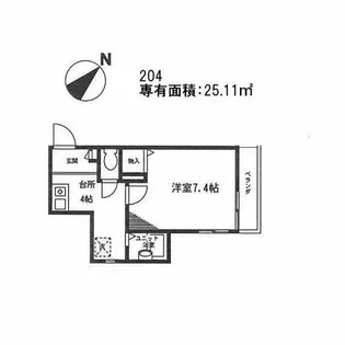 リバティ・ハイム【2階】の間取り