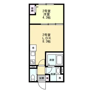 ベイパーク鵠沼海岸【2階】の間取り