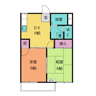 スカイウィングA【1階】の間取り