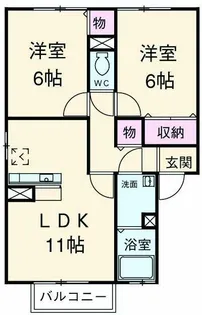 アタラクシア D【2階】の間取り
