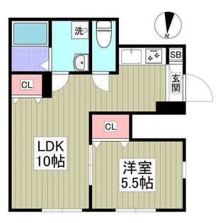 BHテラス江古田【1階】の間取り