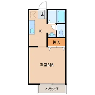 サンライズ弐番館【2階】の間取り