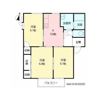 サンフラワー武蔵野台 C棟【2階】の間取り