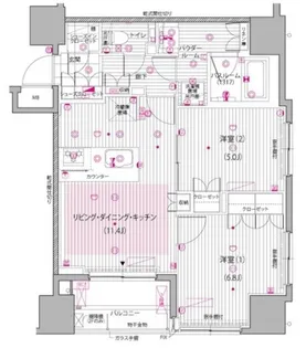 ガーラ・レジデンス池袋【2階】の間取り