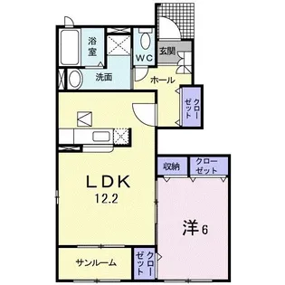 ヴィラージュ III【1階】の間取り