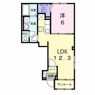 ヒカルサ熊谷箱田サウス【1階】の間取り