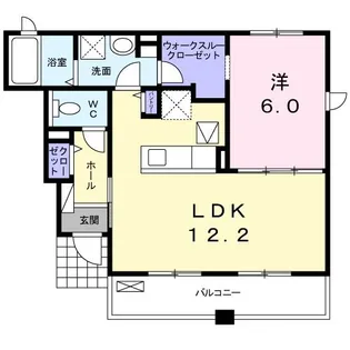 サンヒルズE【1階】の間取り