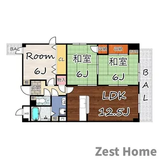 ヒロネン塚口【2階】の間取り