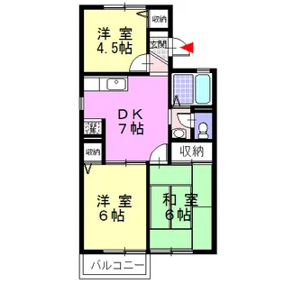 ルミエール大井【2階】の間取り
