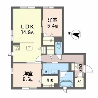 レジデンス西原べレオ【1階】の間取り
