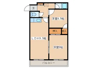 第1粕谷マンション【2階】の間取り