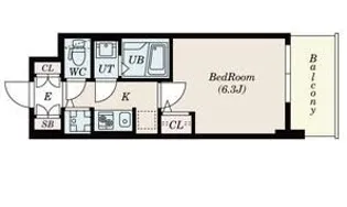 S-RESIDENCE江坂Eminence【13階】の間取り