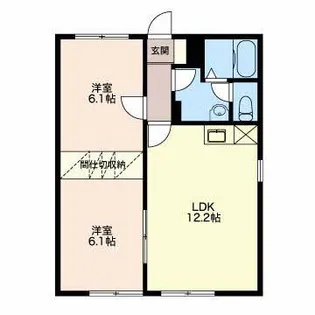グリーンハイツシミズ【1階】の間取り