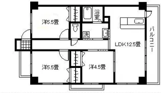 エレガンス北麓【4階】の間取り