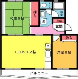 稲岡ハイツ【4階】の間取り
