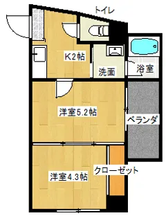 ノースステイツ浅生【6階】の間取り