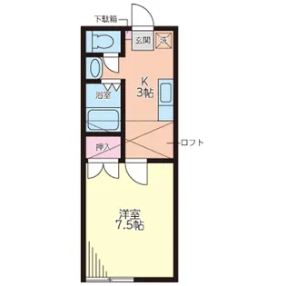 宮城県仙台市青葉区高松1【アパート】の間取り