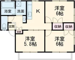 コーポ21A【2階】の間取り