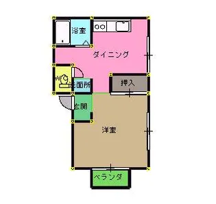 ヒチフクハイツ【2階】の間取り