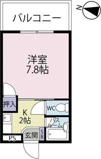 コートヴィレッジ國吉【7階】の間取り