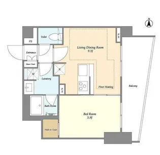 LIBR GRANT 四谷三丁目【1階】の間取り