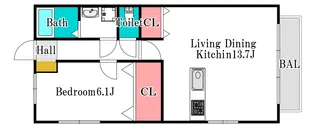 ウッディバードA棟【1階】の間取り