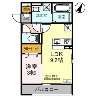 D-residenec浅野本町【2階】の間取り