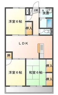 バルーンシックス松本【1階】の間取り