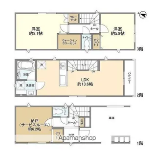 埼玉県川口市青木5【一戸建】の間取り