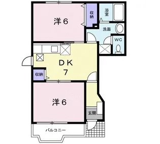 群馬県高崎市下小鳥町【アパート】の間取り