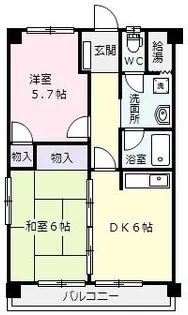 かね村ハイツ【1階】の間取り