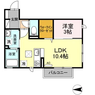 島根県松江市東津田町【アパート】の間取り
