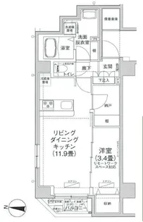 アイルプレミアム押上ノルド【5階】の間取り