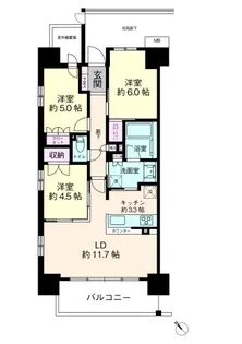 エアーズガーデン新浦安【5階】の間取り