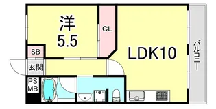 パインヒル向陽(フルリノベーション)【3階】の間取り
