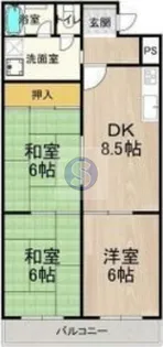 ロイヤルコーポ【5階】の間取り