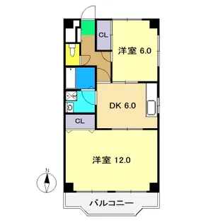 ダイヤモンドハイツみかづき【3階】の間取り