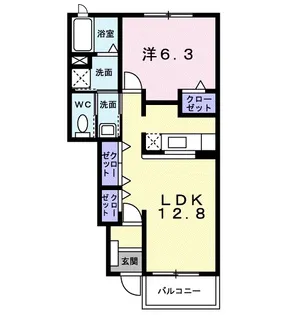 神奈川県小田原市栢山【アパート】の間取り